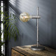 Lampe de table industrielle en métal argenté Tim