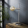 Lampe de table industrielle en métal argenté Tim