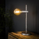 Lampe de table industrielle en métal argenté Tim