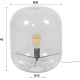 Lampe de table moderne en verre transparent Eloïse