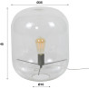 Lampe de table moderne en verre transparent Eloïse