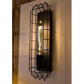 Applique murale industrielle 1xE27 noir Camilla