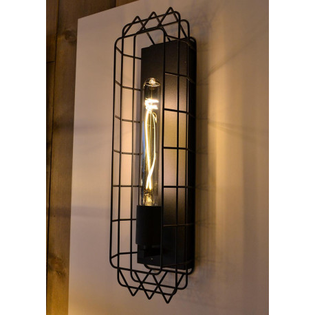 Applique murale industrielle 1xE27 noir Camilla