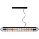 Suspension industrielle noire 2xE27 Stella