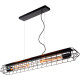 Suspension industrielle noire 2xE27 Stella