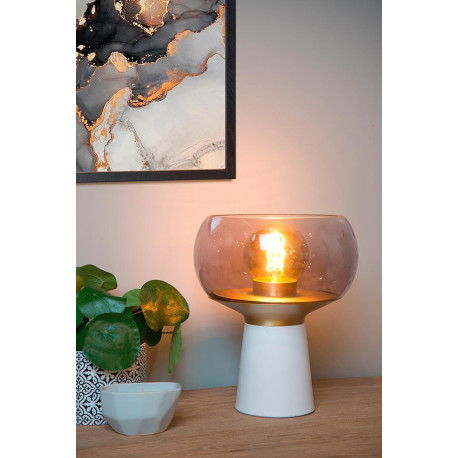 Lampe de table vintage salon blanc 1xE27 Global