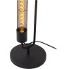 Lampadaire industriel pour salon 2xE27 noir Rexa