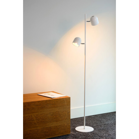 Lampadaire classique en métal blanc Kyliane