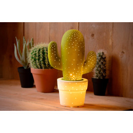 Lampe à poser moderne en céramique blanche Kaktus