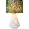 Lampe de table vintage porcelaine et lin 1xE27 Hawaii