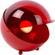 Lampe de table boule vintage en fer rouge Melby