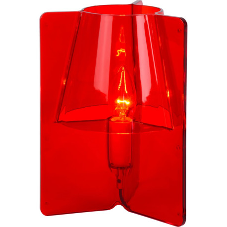 Lampe à poser design en acrylique rouge Lucile