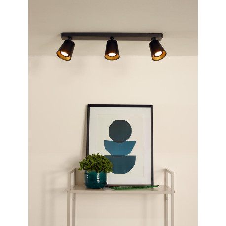 Spot plafond moderne LED dimmable noir Rupert