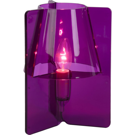 Lampe à poser design en acrylique mauve Lucile