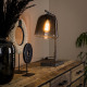 Lampe de table industrielle en verre et métal Arianne