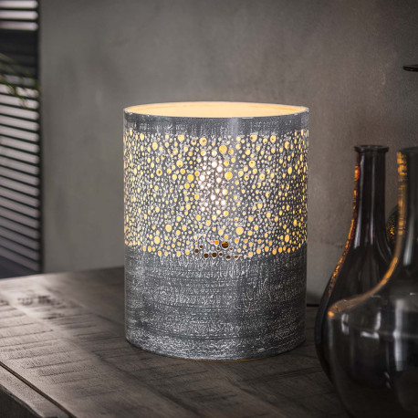 Lampe de table industrielle en métal Ø20 cm Célia