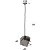 Suspension contemporaine en verre soufflé chromé 1 lampe Jack