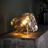 Lampe de table en verre soufflé chromé Jack