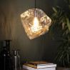 Suspension contemporaine en verre soufflé transparent 1 lampe Jack