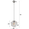 Suspension contemporaine en verre soufflé transparent 1 lampe Jack