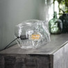 Lampe de table en verre soufflé transparent Jack