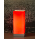 Lampe de table moderne tactile en verre rouge Groove