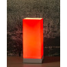 Lampe de table moderne tactile en verre rouge Groove