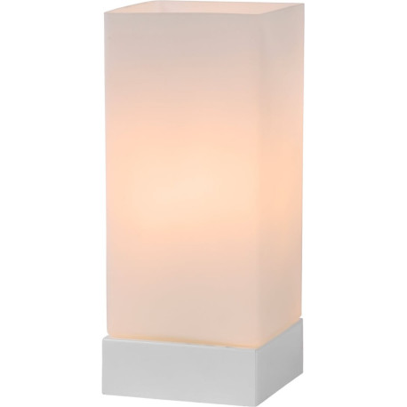 Lampe de table moderne tactile en verre blanc Groove