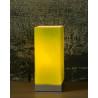 Lampe de table moderne tactile en verre vert Groove