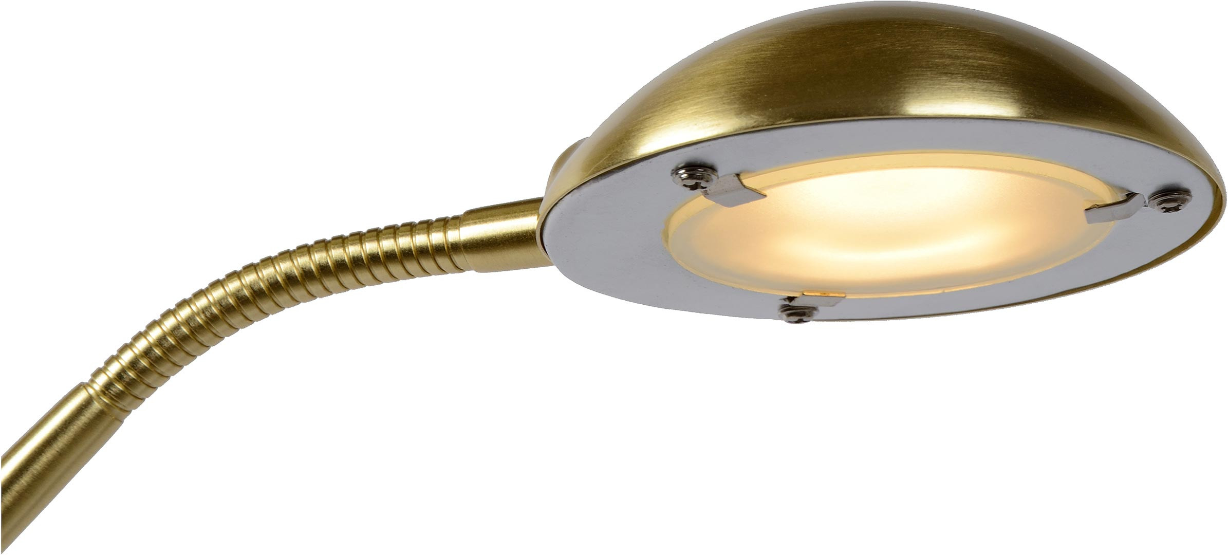 Lampadaire, Cercle Et Trait, liseuse sur pied, laiton satiné, LED