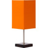 Lampe de table classique tactile sur pied tissu orange Luna