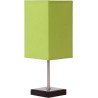 Lampe de table classique tactile sur pied tissu vert Luna