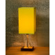 Lampe de table classique tactile sur pied tissu vert Luna
