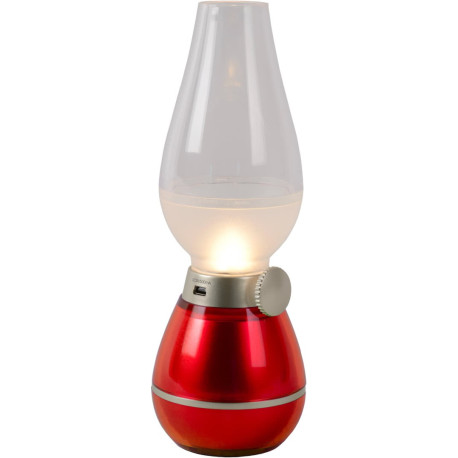 Lampe à poser vintage led rechageable rouge Wendy