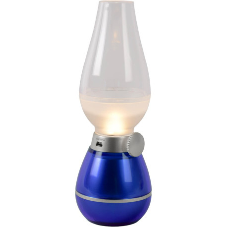 Lampe à poser vintage led rechageable bleu Wendy