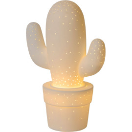 Lampe à poser moderne en céramique blanche Kaktus
