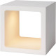 Lampe à poser design tactile led en métal blanc Cubik