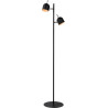 Lampadaire vintage en métal noir Berenice