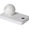 Lampe de table design led orientable en acier blanc Iberis