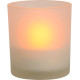 Lampe à poser classique ronde en verre bougie led Candea