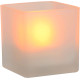 Lampe à poser classique carrée en verre bougie led Kindea