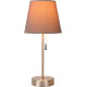 Lampe de table classique en métal et tissu taupe Noa