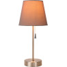 Lampe de table classique en métal et tissu taupe Noa