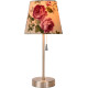 Lampe de table classique en métal et tissu floral Noa