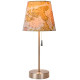 Lampe de table classique en métal et tissu mapmonde Noa