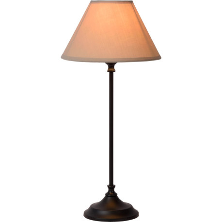 Lampe à poser baroque abat-jour en tissu taupe Margaux