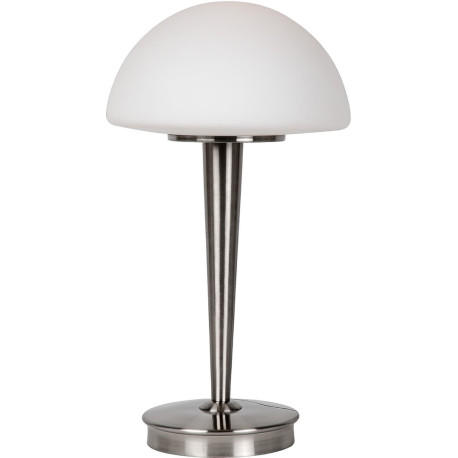 Lampe de table contemporaine tactile en verre opaque Leo