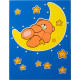 Applique enfant led panneau mural bleu Sweety