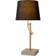 Lampe à poser classique en tissu brun Annabelle