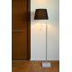 Lampadaire classique en tissu brun Annabelle
